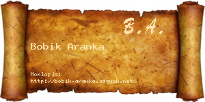 Bobik Aranka névjegykártya